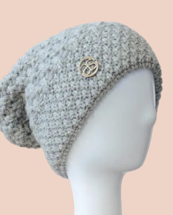 Beanie Wollstrickmütze ZERMATT hellgrau