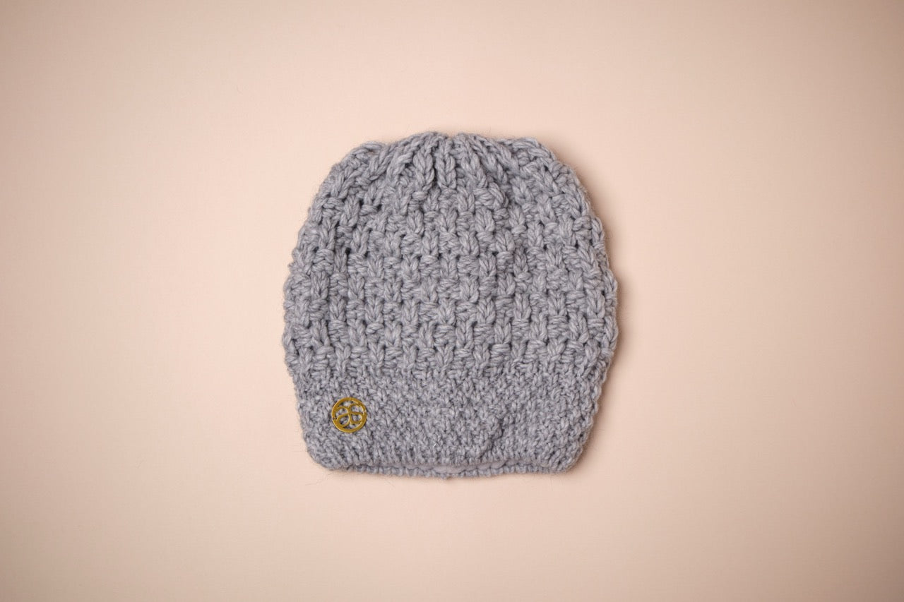 Beanie Wollstrickmütze ZERMATT hellgrau