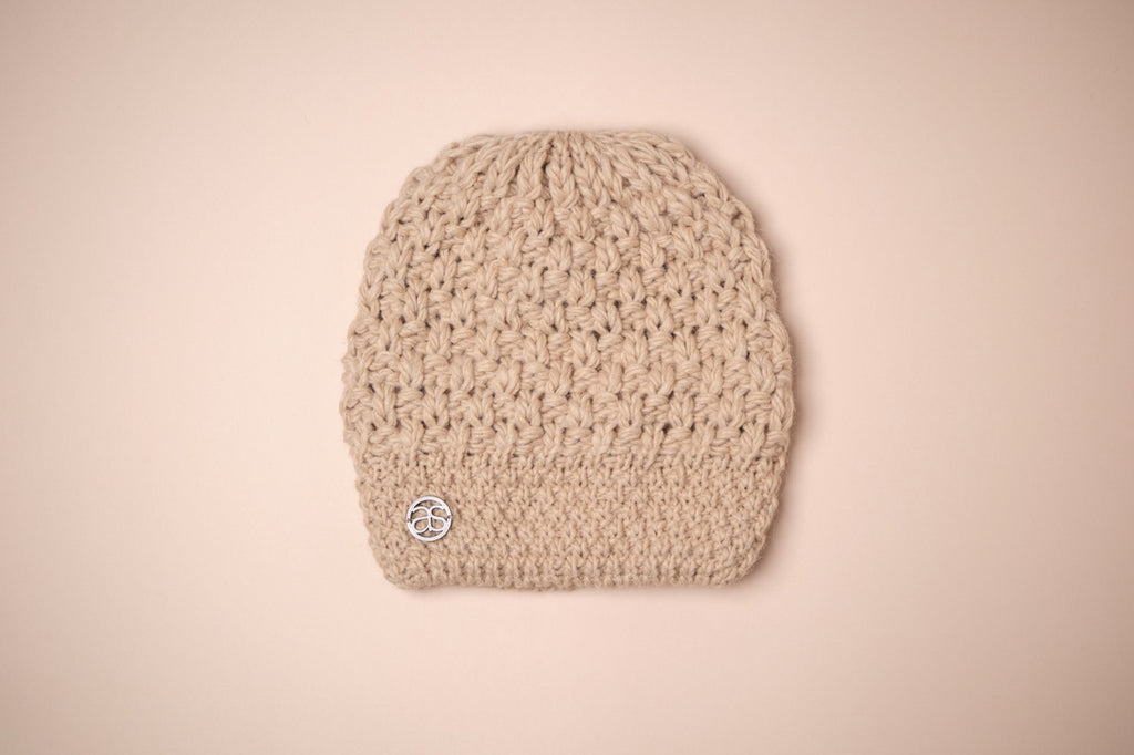 Beanie Wollstrickmütze ZERMATT beige